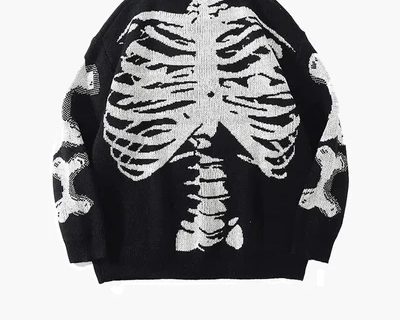 Y2K BONE PRINT SWEATER