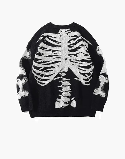 Y2K BONE PRINT SWEATER